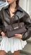 Жіноча сумка Olivia mini з натуральної шкіри &mdash; шоколад С-179 фото 3