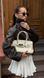 Жіноча сумка Olivia mini з натуральної шкіри &mdash; молочна С-180 фото 8