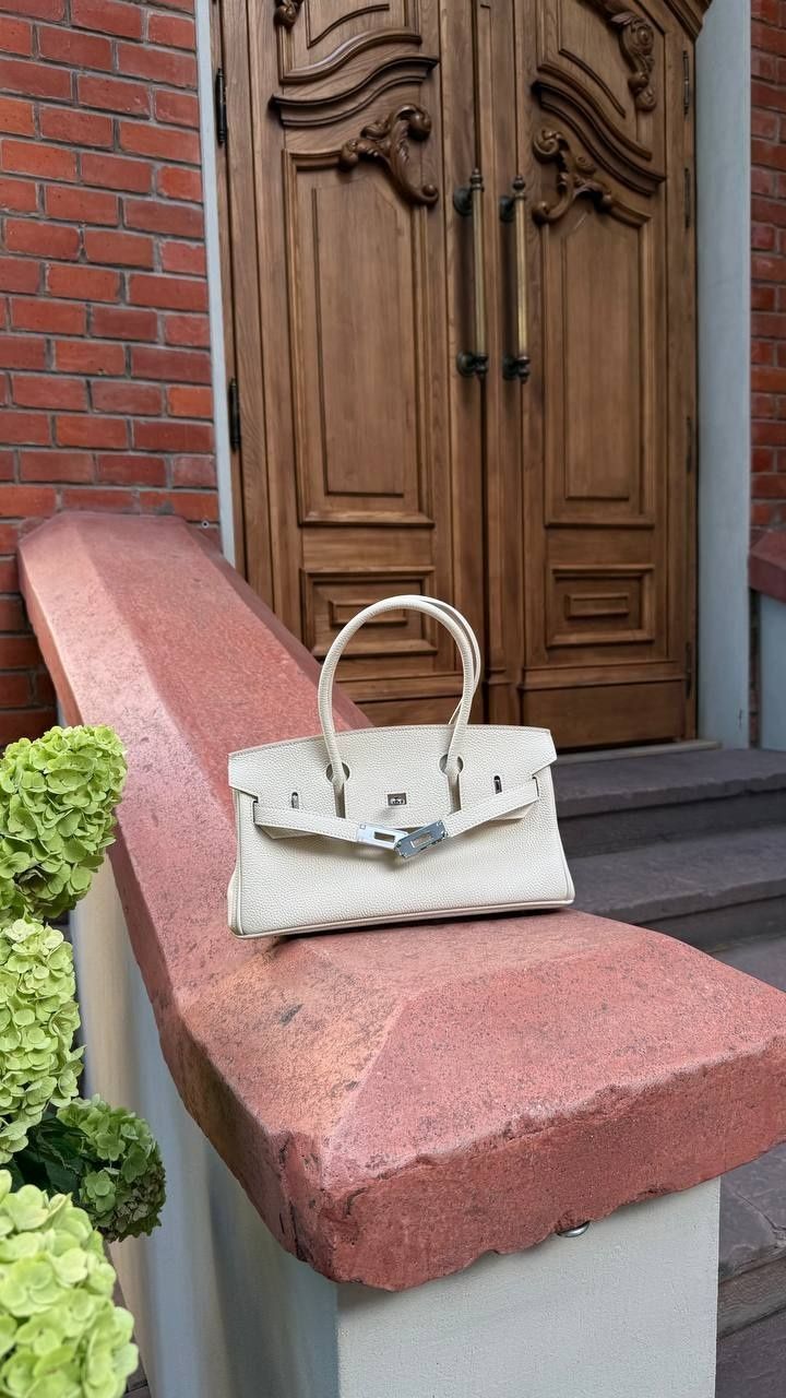 Жіноча сумка Olivia mini з натуральної шкіри &mdash; молочна С-180 фото