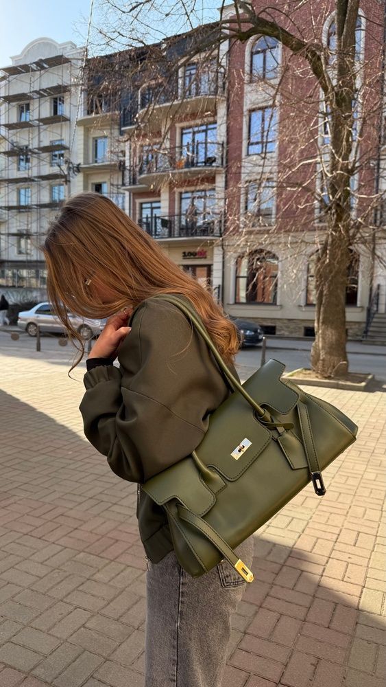 Сумка Olivia, оливкова С-145 фото